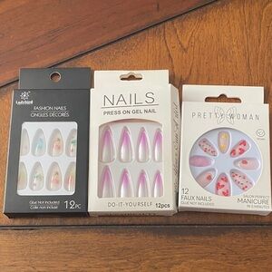 Assorted Girly Press-On Nail Sets